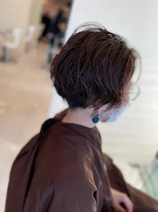 ショート パーマ 佐々木 麻純のヘアスタイル