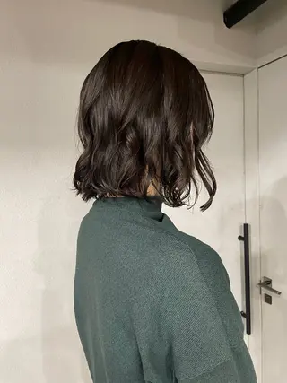 ミディアム カラー パーマ 表参道🌿赤み消し カラー/チナツのヘアスタイル