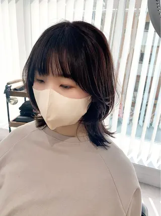 セミロング カラー パーマ ヘアアレンジ メンズ キッズ ネイル マツエク・マツパ アイブロウ レイヤーカット 🌿透け感カラーのヘアスタイル
