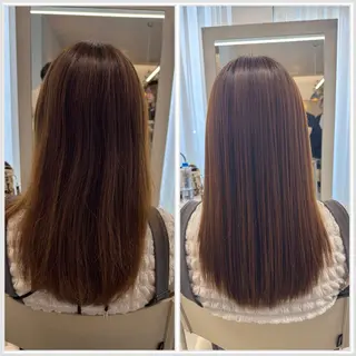 セミロング パーマ 髪質改善/艶カラー/ メンズ/縮毛矯正羽田のヘアスタイル