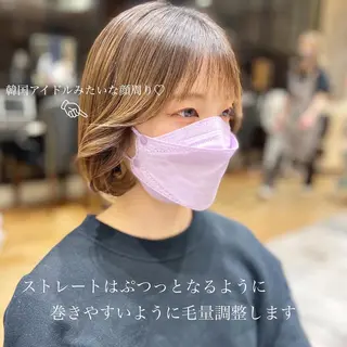 ショート カラー ヘアアレンジ 🌈小顔似合わせ SHIHO🌈のヘアスタイル