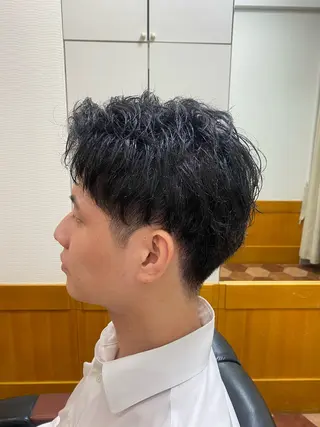 ショート 森　敦生👑 メンズカット＆パーマのヘアスタイル