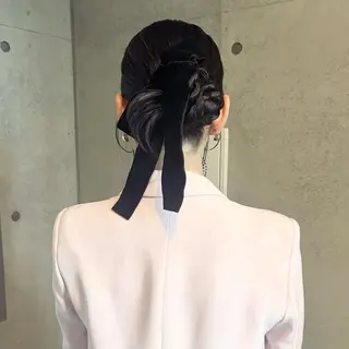 ロング ヘアアレンジ 広香🪽ハイトーン/ レイヤー/ヘアセットのヘアスタイル