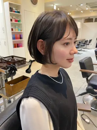 ショート カラー 無料カット/ ショート特化/表参道のヘアスタイル