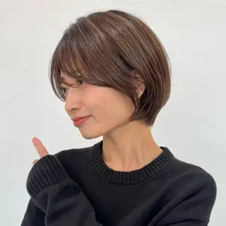ショート カラー 年齢悩みを全て解消/ 白髪と癖毛 松本雄光のヘアスタイル