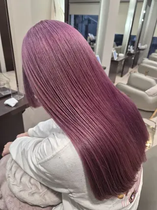 ロング カラー 雅/ダブルカラー/ 白髪ぼかしハイライトのヘアスタイル