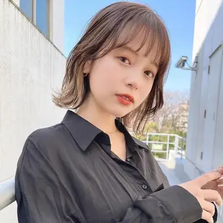 ミディアム 💕モテベージュ 🧡NANAKO🧡のヘアスタイル
