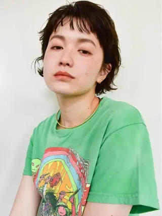 ショート カラー パーマ 高橋 愛美のヘアスタイル