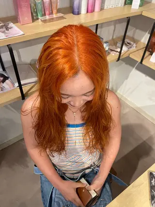 ロング maho/ブリーチ ミルクティー四条大宮のヘアスタイル