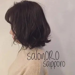 ミディアム カラー 池田 真由美のヘアスタイル