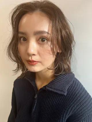 ミディアム カラー 三谷はるな /名古屋/本山のヘアスタイル