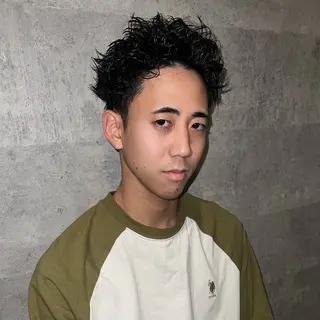 カラー パーマ メンズ 早川 翔夢のヘアスタイル