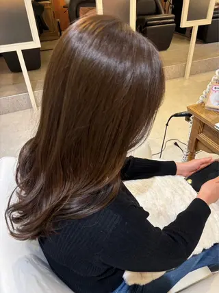 セミロング カラー 日野 めぐみのヘアスタイル