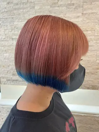 ショート カラー 韓国/インナーカラー 🍑YUI🍑のヘアスタイル