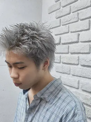 ショート カラー メンズ 池袋メンズ パーマ本多のヘアスタイル