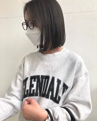 ミディアム シャドウパーマ/ツイ スト/近藤百華🎀のヘアスタイル