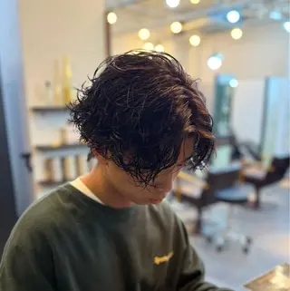 ショート カラー パーマ メンズ HRABRA ゆづきのヘアスタイル
