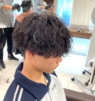 ショート パーマ メンズ 【メンズ特化】 池田大成✂︎のヘアスタイル