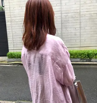 セミロング ✨色持ちの良い艶 カラー✨蟹江真世のヘアスタイル