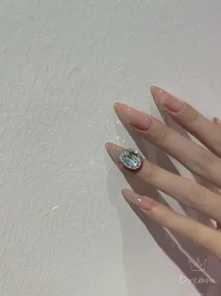 セミロング ネイル フィルイン・深爪矯正 長さ出し🎀のネイルデザイン