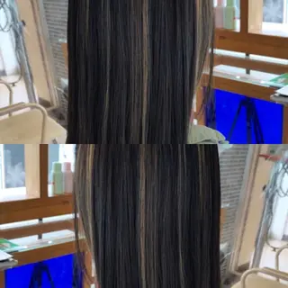 ロング カラー ヘアアレンジ 美容室sand 横浜のヘアスタイル