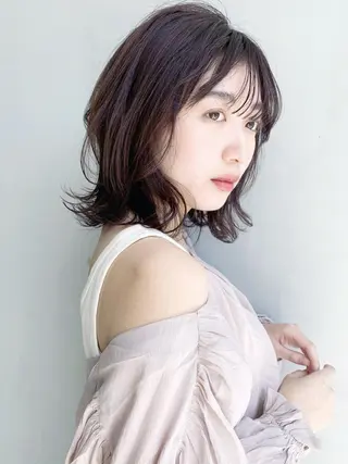 ミディアム カラー パーマ ヘアアレンジ ITbyALBUM 浦和店のヘアスタイル