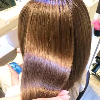 ミディアム 髪質改善&ストレート ✂︎鈴木青樹のヘアスタイル