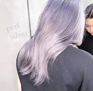 セミロング カラー 透明感カラー×小 顔レイヤー♡ヒデさんのヘアスタイル