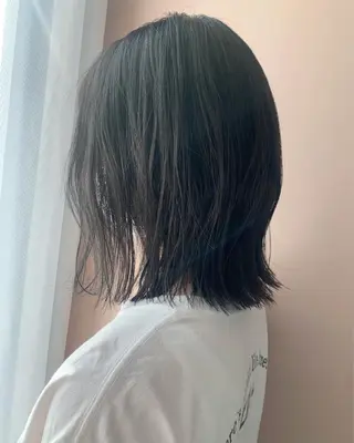 ミディアム カラー hub hair レイヤー/透明感のヘアスタイル