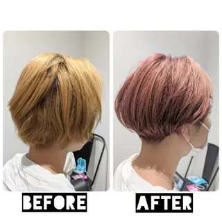 ショート カラー パーマ ヘアアレンジ 心斎橋難波本店 店長 THE ECT 中尾のヘアスタイル