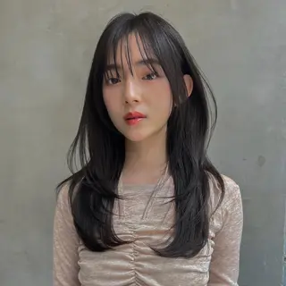 セミロング カラー ⚜️ブリーチ× 透明感✨Hayatoのヘアスタイル