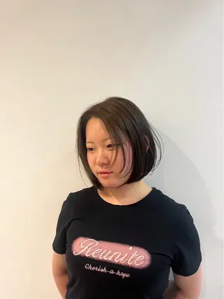 ミディアム カラー 透明感カラー ヨネヤマツムギのヘアスタイル