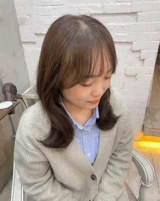 ミディアム 【ピンク/韓国ヘア/ ヘアセット】亜海のヘアスタイル