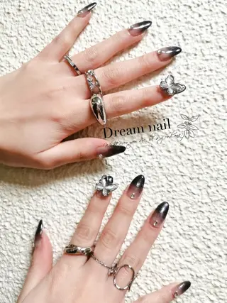 セミロング ネイル フィルイン・深爪矯正 長さ出し🎀のネイルデザイン