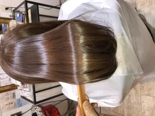 ミディアム カラー パーマ 頭皮ケア&髪質改善 美容室Atomのヘアスタイル