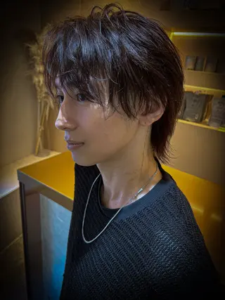 ショート カラー パーマ ヘアアレンジ メンズ ✨美髪矯正×髪質改善 🍎カイト🍎渋谷のヘアスタイル