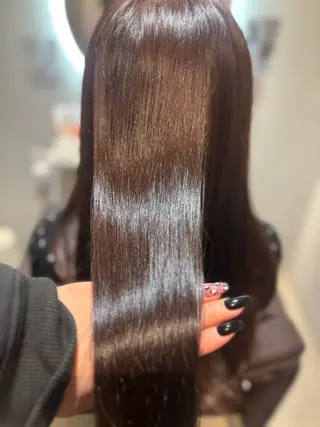 セミロング カラー 髪質改善カラー ブラウン🤎YUMEのヘアスタイル