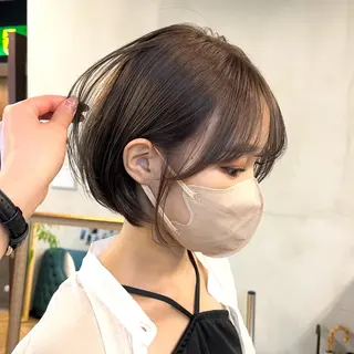 ショート カラー パーマ ヘアアレンジ メンズ キッズ ネイル マツエク・マツパ アイブロウ 前川 朋香のヘアスタイル