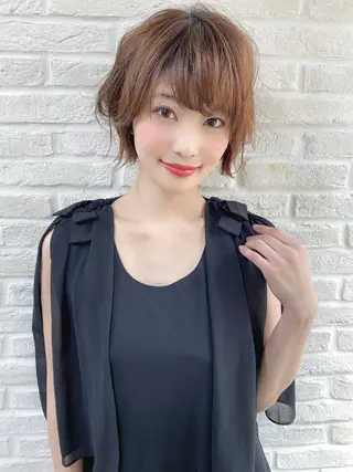 ショート 前地 麻衣のヘアスタイル