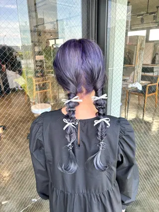 カラー 💫miyu💫デザ インカラー/アレンジのヘアスタイル