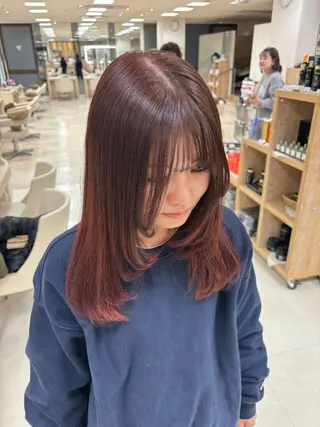 カラー 🎀暖色カラー/透明 感カラー/ひな🎀のヘアスタイル