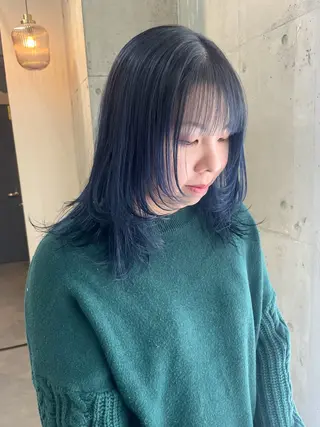 セミロング カラー SHOTO ハイトー ン/ブロンドカラーのヘアスタイル