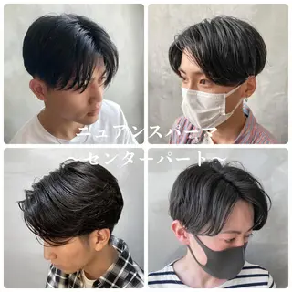 ショート カラー パーマ メンズ 波巻きスパイラルパー マ/シャドウパーマ駿のヘアスタイル