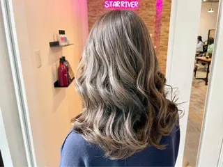 ロング カラー ヘアカラー&縮毛矯正 STAR☆RIVERのヘアスタイル