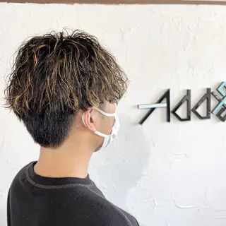 ショート カラー パーマ メンズ Add9 柳田健登のヘアスタイル