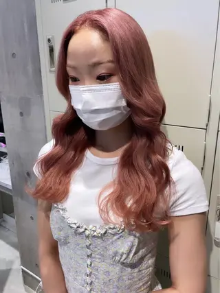 ロング カラー パーマ ヘアアレンジ メンズ キッズ ネイル マツエク・マツパ アイブロウ 🎀韓国レイヤー YURINA🎀のヘアスタイル