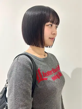 ショート カラー 👔ボブ﹨髪質改善 ストレート🩳ももかのヘアスタイル