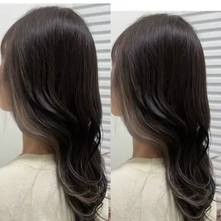 ロング 韓国風骨格カット 艶カラー🩶髙林夏美のヘアスタイル