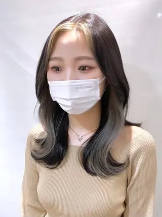 セミロング カラー ヘアアレンジ 柔らか垢抜けｶﾗｰと ｶｯﾄ🫧ASUKAのヘアスタイル