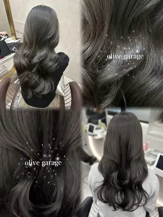 ロング カラー ♡Aira♡lond /グレージュ/縮毛のヘアスタイル
